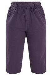 YOURS Plus Size Purple Cropped Trousers | Yours Clothing 5