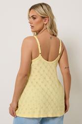 YOURS Plus Size Yellow Broderie Anglaise Peplum Top | Yours Clothing 2
