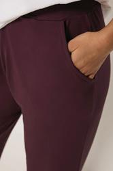 PixieGirl Petite Women's Burgundy Red Harem Trousers | PixieGirl 4