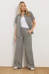 LTS Tall Women's Olive Green Stripe Button Cotton Shirt | Long Tall Sally 5