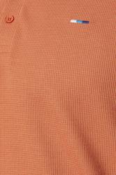 BadRhino Big & Tall Orange Two Tone Waffle Polo Shirt | BadRhino 7