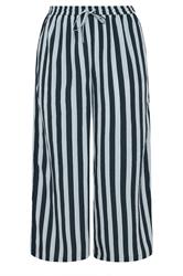 YOURS Plus Size Navy Blue Stripe Trousers | Yours Clothing 5