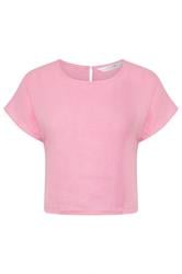 PixieGirl Petite top de gasa rosa con cordones
