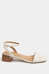 LTS Ivory White Strap Block Heel In Standard Fit | Long Tall Sally 2