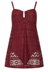 LTS Tall Red Crochet Swimskirt