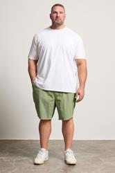 BadRhino Big & Tall Green Elasticated Waist Corduroy Shorts | BadRhino 2
