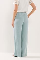 LTS Tall Women's Light Blue Wide Leg Linen Trousers | Long Tall Sally 4