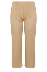 LIMITED COLLECTION Plus Size Beige Crinkle Wide Leg Trousers | Yours Clothing 6
