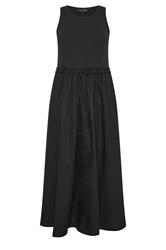PixieGirl Petite Vestido midi negro con detalle de volantes