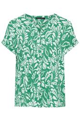 EVANS Plus Size Green Leaf Print Notch Neck Top | Evans  5
