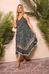 YOURS Curve Black Paisley Hanky Hem Dress 3