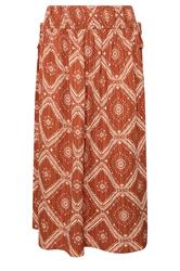 YOURS Plus Size Rust Orange Abstract Skirt 7
