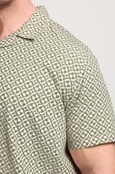 BadRhino Big & Tall Green Geometric Poplin Shirt | BadRhino 5