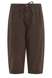 YOURS Plus Size Brown Barrel Leg Cropped Jeans | Yours Clothing 1