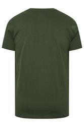 BadRhino Big & Tall Dark Green Embroidered Script T-Shirt | BadRhino 7