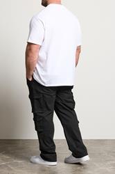 BadRhino Big & Tall Black Acid Wash Double Pocket Cargo Trousers | BadRhino 2