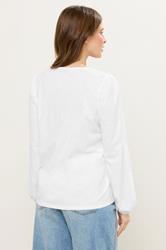 M&Co White Frill Detail Cotton Blouse | M&Co 4