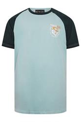 KAM Big & Tall Blue Raglan T-Shirt