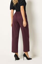 M&Co Berry Purple Pintuck Trousers | M&Co 2