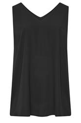 YOURS Curve Black V-Neck Cami Vest Top