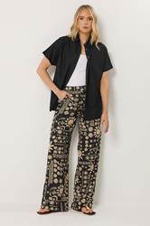 LTS Tall Women's Black Short Sleeve Linen Shirt | Long Tall Sally 2