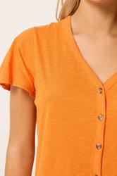 M&Co Orange Cotton Frill Sleeve Blouse| M&Co 4