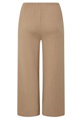 YOURS Plus Size Natural Brown Wide Leg Crinkle Trousers | Yours Clothing 6