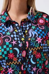 LIMITED COLLECTION Plus Size Black Mixed Print Shirt | Yours Clothing 4