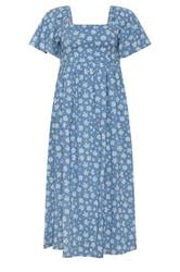 PixieGirl Petite Women's Blue Daisy Midi Dress | PixieGirl 5