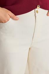 EVANS Plus Size White Premium Wide Leg Jeans | Evans 4