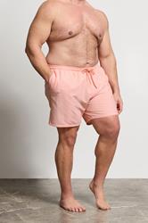 BadRhino Big & Tall Pink Stripe Seersucker Swim Shorts | BadRhino 1