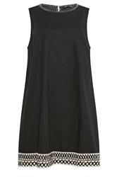 M&Co Black Contrast Trim Cotton Shift Dress | M&Co 6