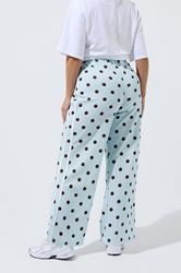 LIMITED COLLECTION Plus Size Blue Polka Dot Side Stripe Trousers | Yours Clothing 4