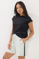 PixieGirl Petite Women's Grey Marl Side Stripe Shorts | PixieGirl 3
