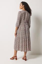 M&Co Pink Ditsy Floral Tiered Maxi Dress | M&Co 2