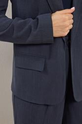 LTS Tall Women's Navy Blue Linen Blazer | Long Tall Sally 5