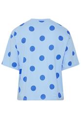 LIMITED COLLECTION Plus Size Blue Polka Dot T-Shirt | Yours Clothing 2
