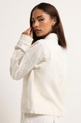 PixieGirl Petite Women's White Embroidered Cotton Jacket | PixieGirl 2
