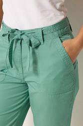 M&Co Green Cool Cotton Poplin Cropped Trousers | M&Co 4