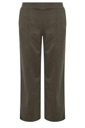 M&Co Petite Chocolate Brown Wide Leg Pintuck Trousers | M&Co 6