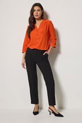 M&Co Orange Textured Half Placket Shirt | M&Co 2