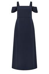 YOURS LONDON Plus Size Navy Blue Cold Shoulder Maxi Dress | Yours Clothing 5