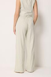 LTS Tall Women's Set Ivory White Pinstripe Waistcoat & Wide Leg Trousers | Long Tall Sally 6