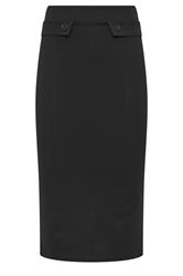 LTS Tall Women's Black Button Detail Midi Skirt | Long Tall Sally 5