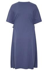 YOURS Plus Size Blue Front Tie Midi Dress | Yours Clothing 2
