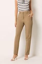 STAR Natural Brown Tailored Straight Leg Trousers | StarByJM 2