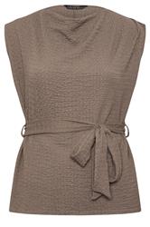 LIMITED COLLECTION Curve Brown Textured Sleeveless Top