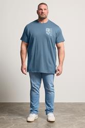 BadRhino Big & Tall Blue Dragon Graphic T-Shirt | BadRhino 4