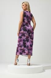 YOURS LONDON Plus Size Purple Abstract Twist Maxi Dress | Yours Clothing 2