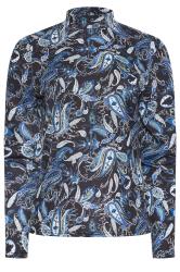 M&Co Black & Blue Paisley Print Turtle Neck Long Sleeve Top | M&Co 5